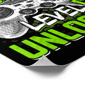 Niveau 12 onvergrendelde gamer 12e verjaardag Gift Poster (Hoek)