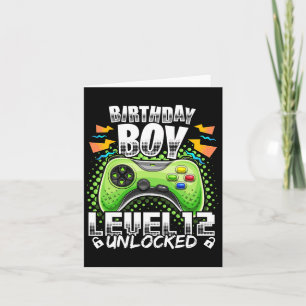 Niveau 12 onvergrendelde videogame 12e Birthday Ga Kaart