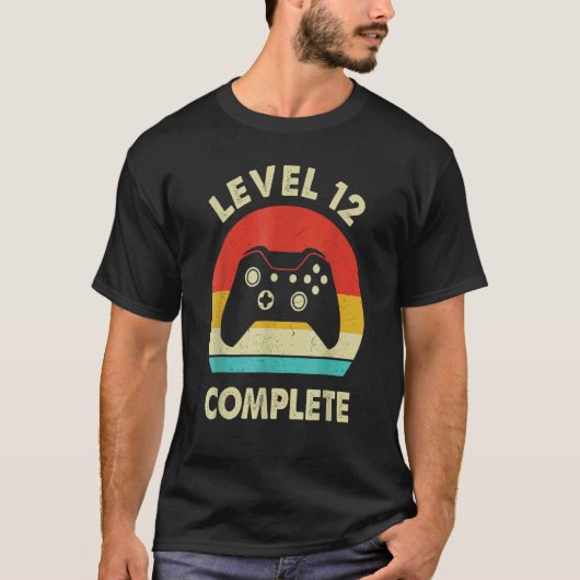 Niveau 12e Complete Retro 12 Jaar Wedding Anivers T-shirt (Voorkant)
