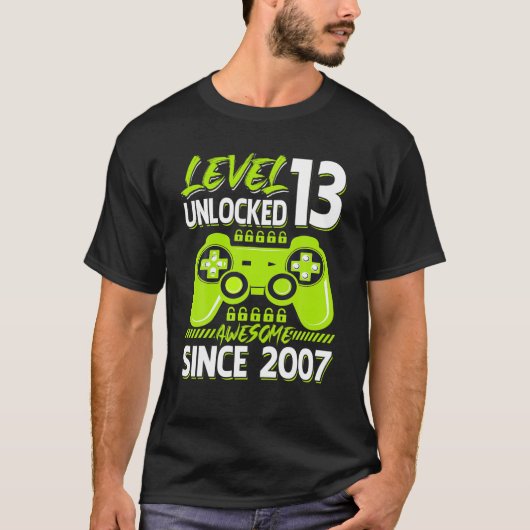 Niveau 13 Geweldige 2007-videogame 13de straal nie T-shirt (Voorkant)