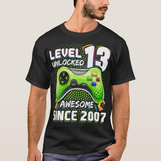 Niveau 13 Geweldige 2007-videogame 13de straal nie T-shirt (Voorkant)