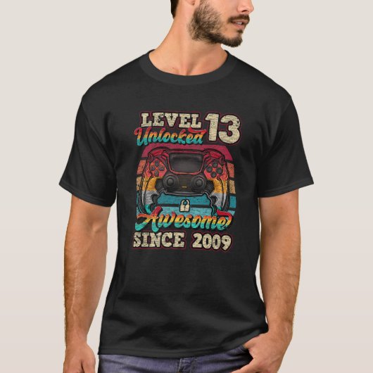 Niveau 13 niet-vergrendeld Geweldige sinds 2009 13 T-shirt (Voorkant)