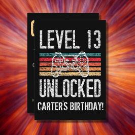 Niveau 13 ontgrendeld 13e verjaardag op maat kaart