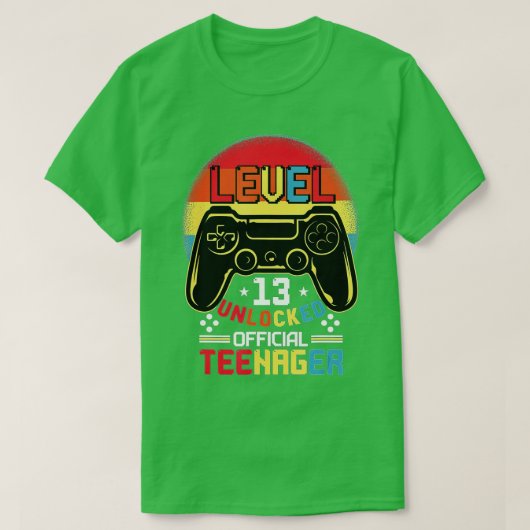 Niveau 13 ontgrendeld 13e video Birthday-cadeau (6 T-shirt (Design voorkant)