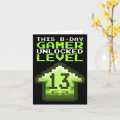 Niveau 13 Ontgrendeld Verjaardag Video Game 13e ve Kaart (Gele Bloem)