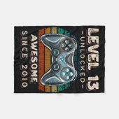 Niveau 13 Ontgrendeld Videospel 13e Verjaardag 13  Fleece Deken (Voorkant (Horizontaal))