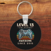 Niveau 13 Ontgrendeld Videospel 13e Verjaardag 13  Sleutelhanger (Voorkant)