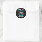 Niveau 13 Ontgrendelde Gamer 13e Dag 13 Ronde Sticker (Tas)
