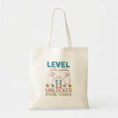 Niveau 13 ontgrendelde officiële tienergamers tote bag (Voorkant)