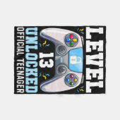 Niveau 13 Onvergrendeld videospel 13e Birthday Gam Fleece Deken (Voorkant (Horizontaal))