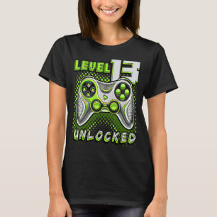 Niveau 13 Onvergrendeld videospel 13e Birthday Gam T-shirt