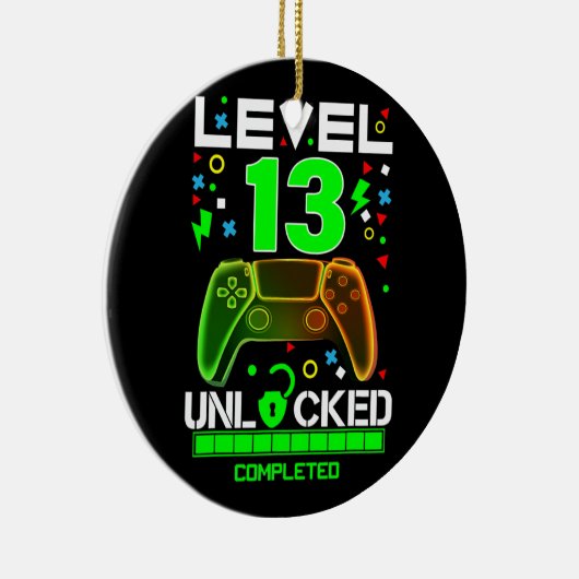 Niveau 13 onvergrendelde videogame 13e gamer op de keramisch ornament (Rechts)