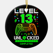 Niveau 13 onvergrendelde videogame 13e gamer op de keramisch ornament (Voorkant)