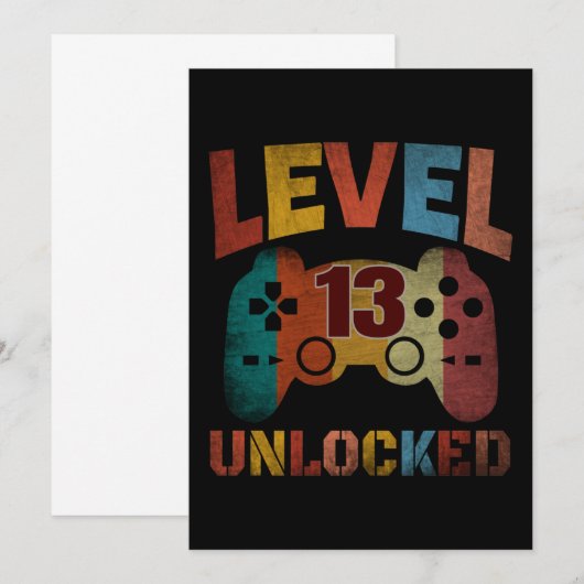 NIVEAU 13 VRIJGESPEELD KAART (Voorkant / Achterkant)