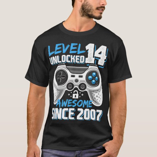 Niveau 14 Geweldige 2007-videogame 14e straal niet T-shirt (Voorkant)
