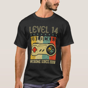 Niveau 14 niet-vergrendelde videoband 14 jaar oud  t-shirt