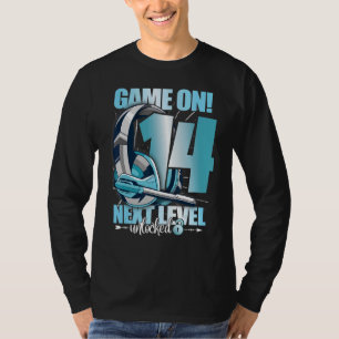 Niveau 14e verjaardag 14 jaar Jongen Girl Gam T-shirt