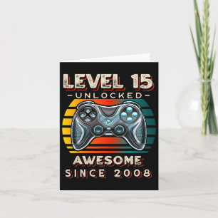 Niveau 15 Ontgrendeld Videogame 15e Verjaardag 15  Kaart