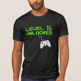 NIVEAU 16 NIET-GEBLOKKEERD videogame 16e BIRTHDAY  T-shirt