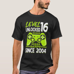 Niveau 16 Onvergrendelde Geweldige 2004 videogame T-shirt
