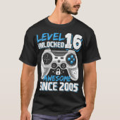 Niveau 16 Onvergrendelde Geweldige 2005 videogame  T-shirt (Voorkant)