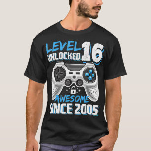 Niveau 16 Onvergrendelde Geweldige 2005 videogame  T-shirt