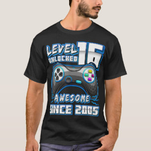 Niveau 16 Onvergrendelde Geweldige 2005 videogame T-shirt
