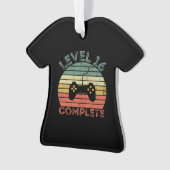 Niveau 16 volledige retro  16e verjaardag ornament (voorkant)