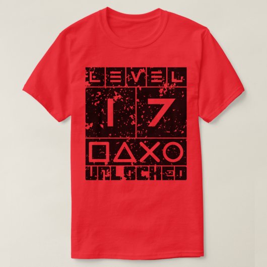 Niveau 17 geopend t-shirt (Design voorkant)