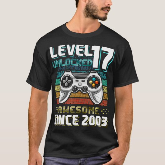 Niveau 17 Geweldige 2003-videogame 17e straal niet T-shirt (Voorkant)