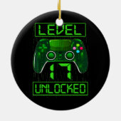 Niveau 17 ontgrendelde 17e videoband Birthday Boy Keramisch Ornament (Achterkant)