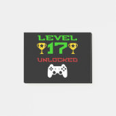 Niveau 17 Onvergrendelde 17e verjaardag gaming Gif Post-it® Notes (Voorkant)