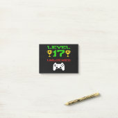 Niveau 17 Onvergrendelde 17e verjaardag gaming Gif Post-it® Notes (Op bureau)