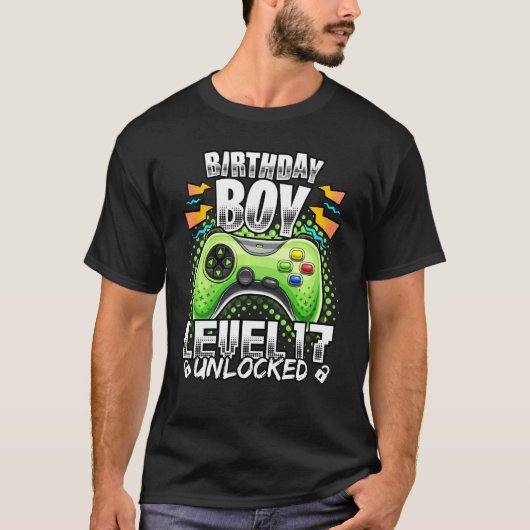 Niveau 17 Onvergrendelde videogame Retro 17e verja T-shirt (Voorkant)