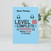 Niveau 18 bedankkaart (Staand voorkant)