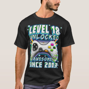 Niveau 18 Geweldige 2003-videogame 18e straal niet T-shirt