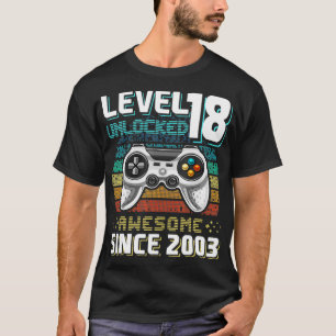 Niveau 18 Geweldige 2003-videogame 18e straal niet T-shirt