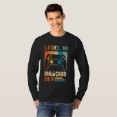  niveau 18 ontgrendeld 18 jaar oud Grappig 18e T-shirt (Voorkant volledig)