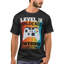Niveau 18 Ontgrendeld Verjaardag T-shirt