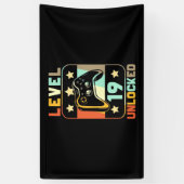 Niveau 19 ontgrendeld spandoek (Verticaal)