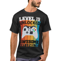 Niveau 19 Ontgrendeld Verjaardag T-shirt