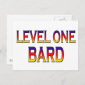 Niveau 1 bard briefkaart (Voorkant / Achterkant)