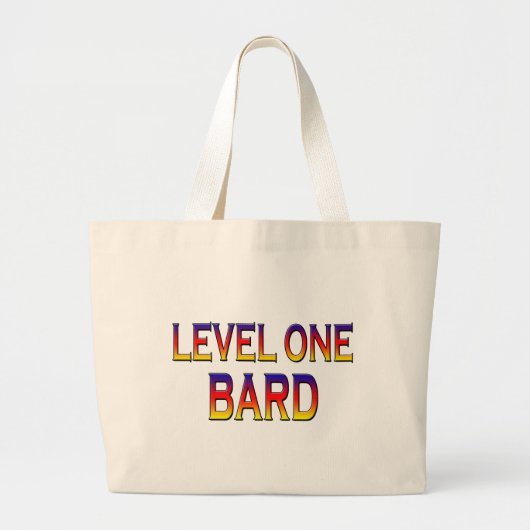 Niveau 1 bard grote tote bag (Voorkant)