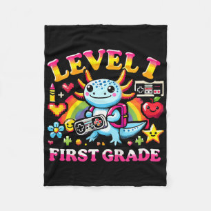 Niveau 1 Eerstegraads Gamer Axolotl Videospel Ck N Fleece Deken