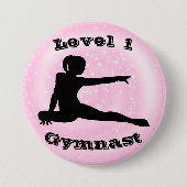 Niveau 1 Gymnast - Meisjes Gymnastiek Button (Voorkant)