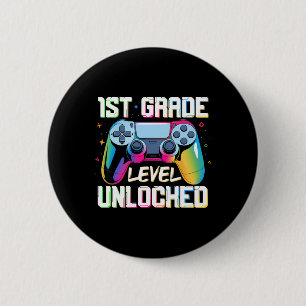 Niveau 1e leerjaar ontgrendeld terug naar school e ronde button 5,7 cm