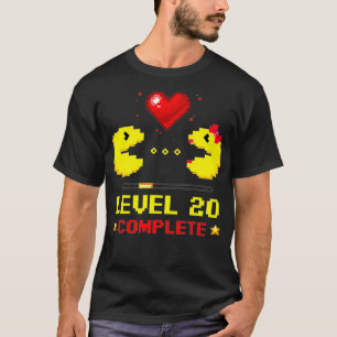 Niveau 20 Complete Gamers 20th Wedding Jubileum T-shirt