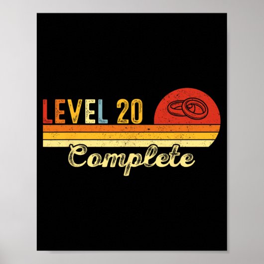 Niveau 20 Complete Koppels Vintage 20ste Bruiloft  Poster (Voorkant)
