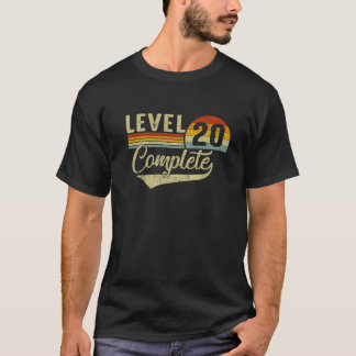 Niveau 20 complete videogamers met Retro ca. 20e A T-shirt
