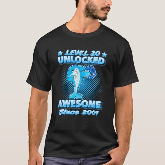 Niveau 20 niet-vergrendeld Geweldige sinds 2001 T-shirt (Voorkant)